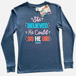 NWT NEW JADELYNN BROOKE SHE BELIEVED HE COULD SO HE DID RELIGIOUS TEE T-SHIRT XS